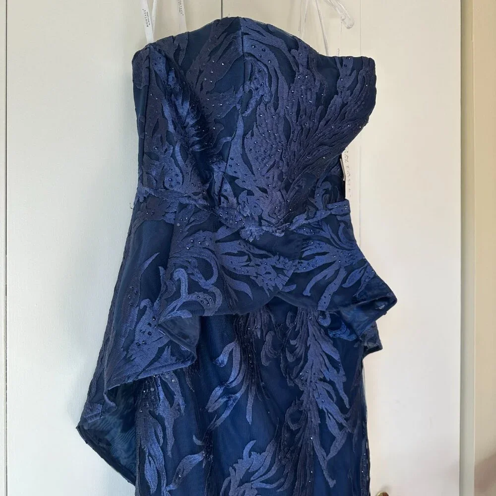 NWT, Mother of the Bride/GroomMON CHERI MONTAGE 219992, Navy Blue Gown Size 12 - Picture 6 of 11